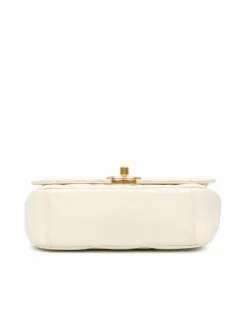 Cross-Body Bags*Chanel Preloved Classic Flap Leather Crossbody Bag Authentic Quilted White
