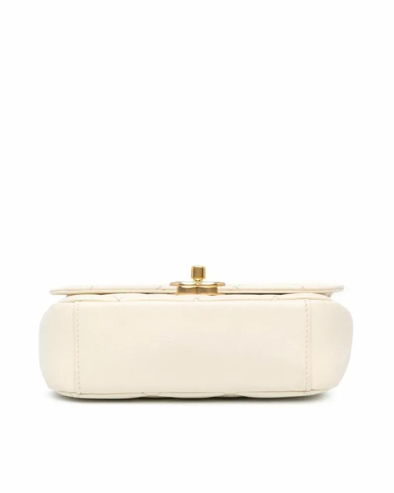 Cross-Body Bags*Chanel Preloved Classic Flap Leather Crossbody Bag Authentic Quilted White