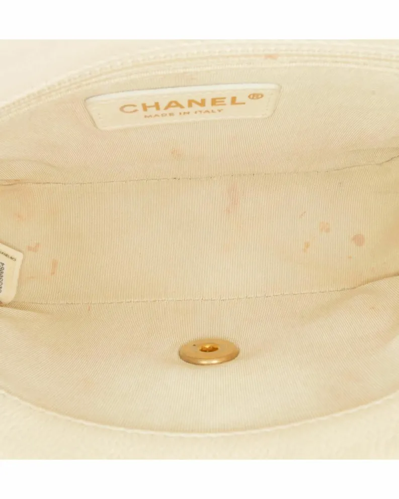 Cross-Body Bags*Chanel Preloved Classic Flap Leather Crossbody Bag Authentic Quilted White