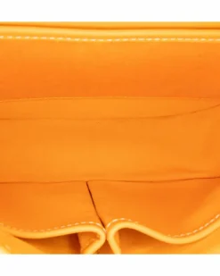 Cross-Body Bags*Goyard Preloved Coated Canvas Crossbody Bag with Leather Trim and Buckle Yellow