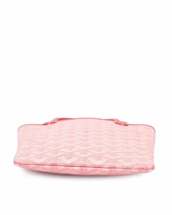 Tote Bags*Goyard Preloved Coated Canvas Tote with Leather Trim and Open Top Pink