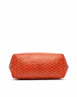 Tote Bags*Goyard Preloved Coated Canvas Tote with Leather Trim and Open Top Orange
