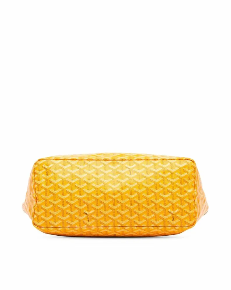 Tote Bags*Goyard Preloved Coated Canvas Tote with Leather Trim and Removable Pouch Yellow