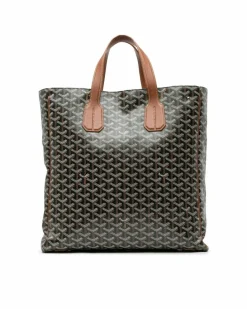 Tote Bags*Goyard Preloved Coated Canvas Tote Bag with Leather Handles and Interior Black