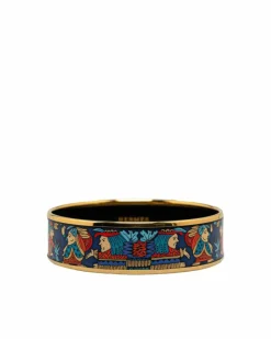 Bracelets*Hermes Preloved Collier de Chien Enamel Bracelet - Blue