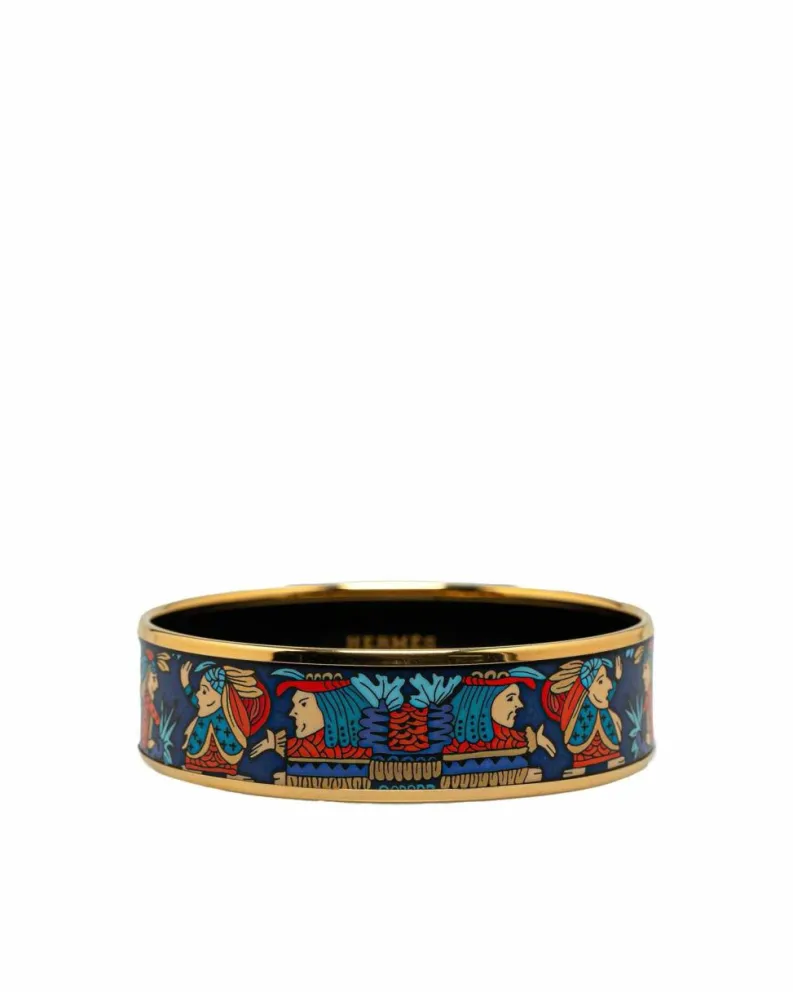 Bracelets*Hermes Preloved Collier de Chien Enamel Bracelet - Blue