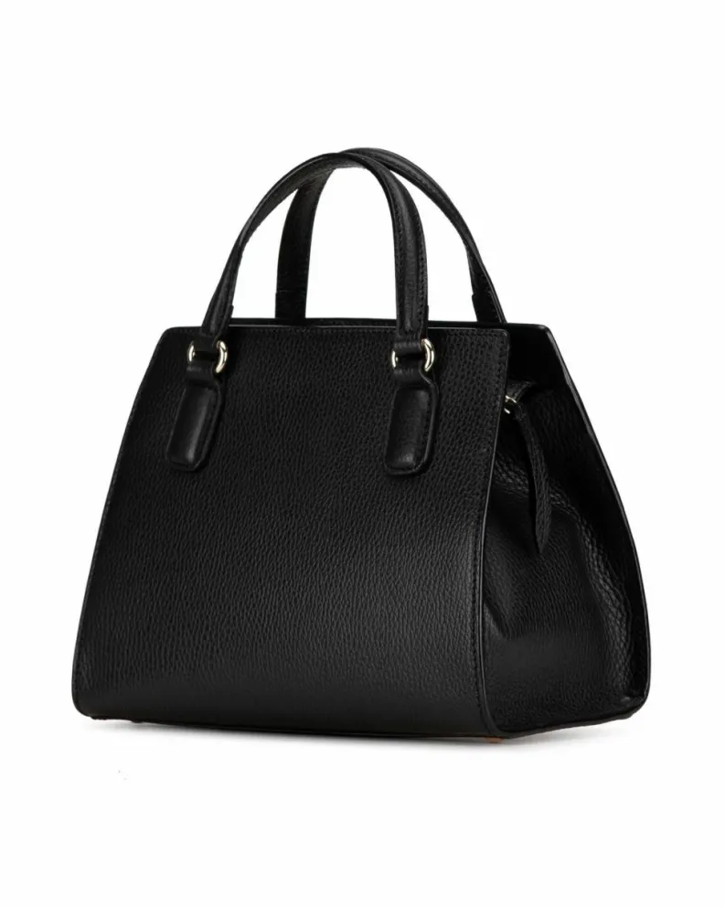 Shoulder Bags|Tote Bags*Gucci Preloved Convertible Leather Top Handle Tote with Detachable Shoulder Black