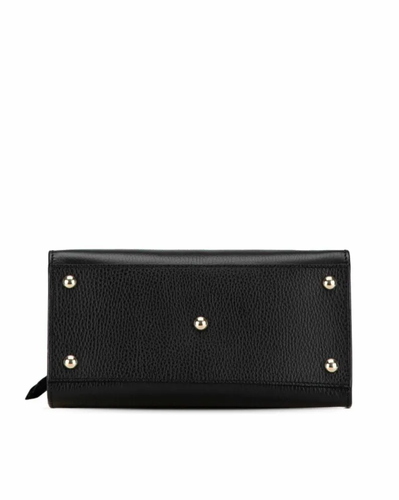 Shoulder Bags|Tote Bags*Gucci Preloved Convertible Leather Top Handle Tote with Detachable Shoulder Black