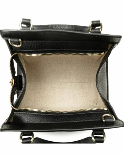 Shoulder Bags|Tote Bags*Gucci Preloved Convertible Leather Top Handle Tote with Detachable Shoulder Black