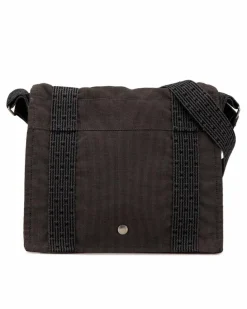 Cross-Body Bags*Hermes Preloved Crossbody Canvas Messenger Bag with Snap Closure and Interior Grey
