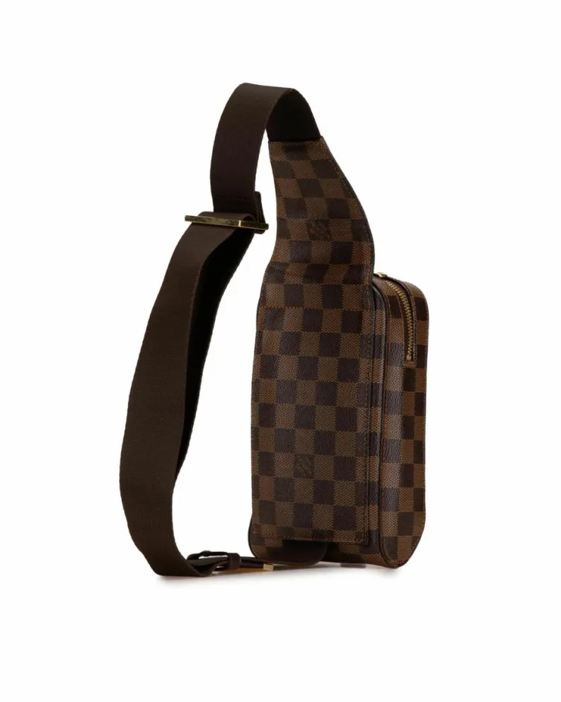 Cross-Body Bags*Louis Vuitton Preloved Damier Azur Taiga Canvas Crossbody Bag Authentic Damier Brown