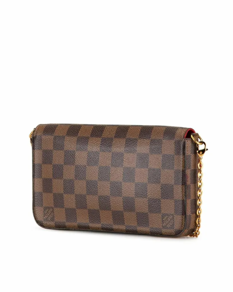 Cross-Body Bags*Louis Vuitton Preloved Damier Ebene Pochette Felicie Crossbody Bag with Detachable Brown