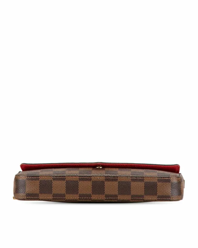 Cross-Body Bags*Louis Vuitton Preloved Damier Ebene Pochette Felicie Crossbody Bag with Detachable Brown