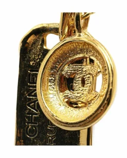 Necklaces*Chanel Preloved Double C Chain Necklace -tone Metal Gold
