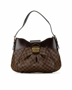 Shoulder Bags*Louis Vuitton Preloved Edith Damier Canvas Shoulder Bag Brown