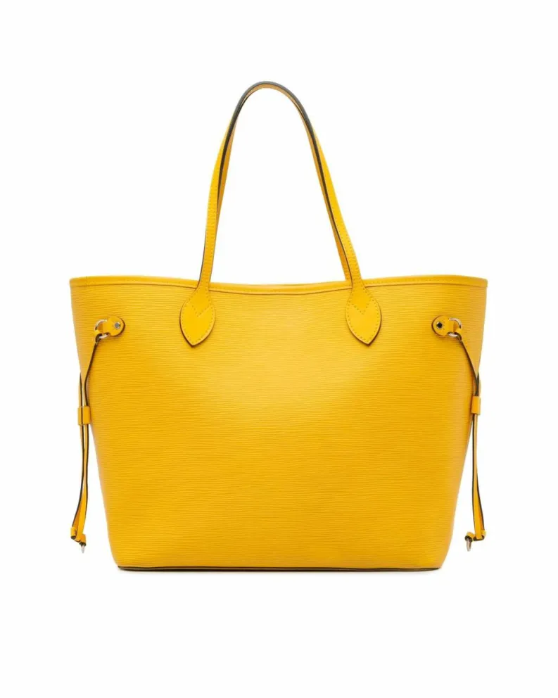 Tote Bags*Louis Vuitton Preloved Epi Leather Neverfull MM Tote with Lobster Clasp Closure Yellow