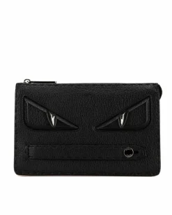 Clutch Bags*Fendi Preloved Eye Clutch - Leather Authentic Eye Clutch - Black