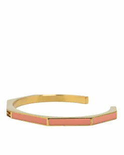 Bracelets*Fendi Preloved FF Logo Enamel Bracelet in Pink Gold