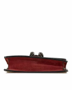 Cross-Body Bags*Gucci Preloved Floral Print Dionysus Crossbody with Suede Trim and Chain Brown