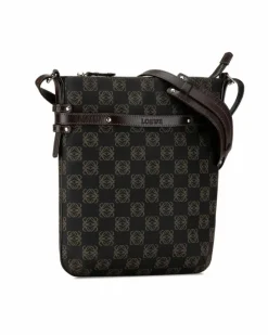 Cross-Body Bags*LOEWE Preloved Gate Crossbody Bag in Brown Canvas Black