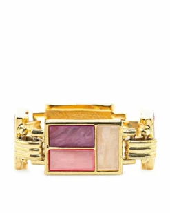 Bracelets*Yves Saint Laurent Preloved Geometric -Tone Faux Pearl Bracelet Gold