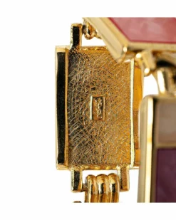 Bracelets*Yves Saint Laurent Preloved Geometric -Tone Faux Pearl Bracelet Gold