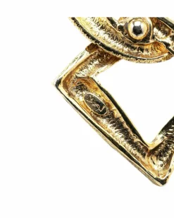 Necklaces*Yves Saint Laurent Preloved Geometric Pendant Necklace Gold