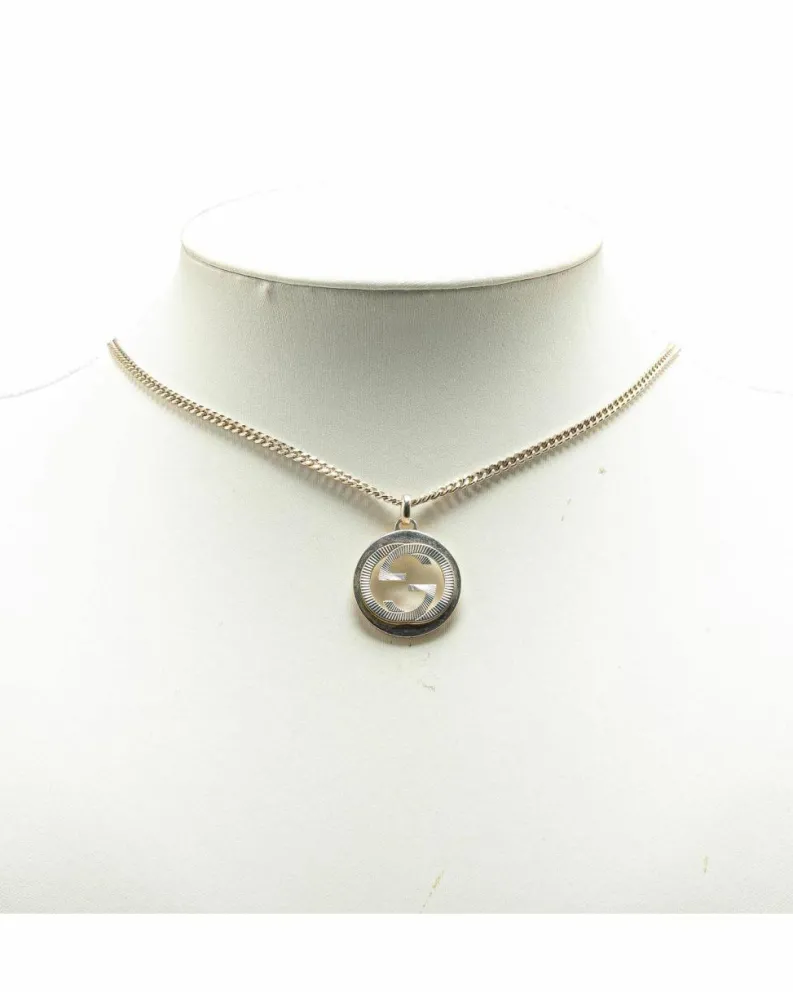 Necklaces*Gucci Preloved GG Logo Chain Necklace in Gold Silver