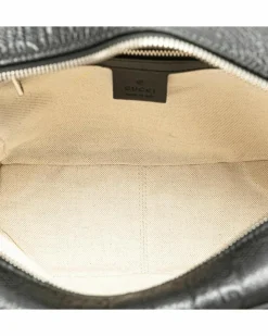 Cross-Body Bags*Gucci Preloved GG Marmont Leather Crossbody Bag GG Marmont Black