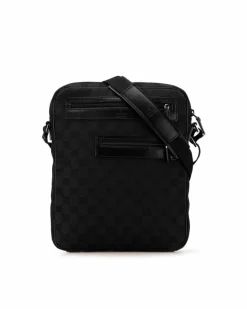 Cross-Body Bags*Gucci Preloved GG Supreme Canvas Leather Crossbody Bag Black