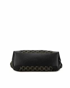 Tote Bags*Gucci Preloved GG Supreme Canvas Tote Bag Black