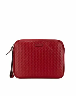 Clutch Bags*Gucci Preloved GG Supreme Canvas Clutch - Red