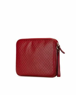 Clutch Bags*Gucci Preloved GG Supreme Canvas Clutch - Red