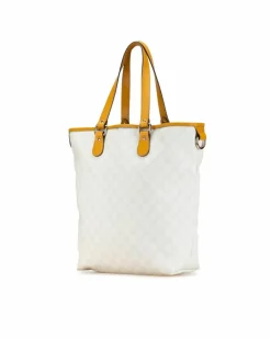 Tote Bags*Gucci Preloved GG Supreme Canvas Tote Bag White