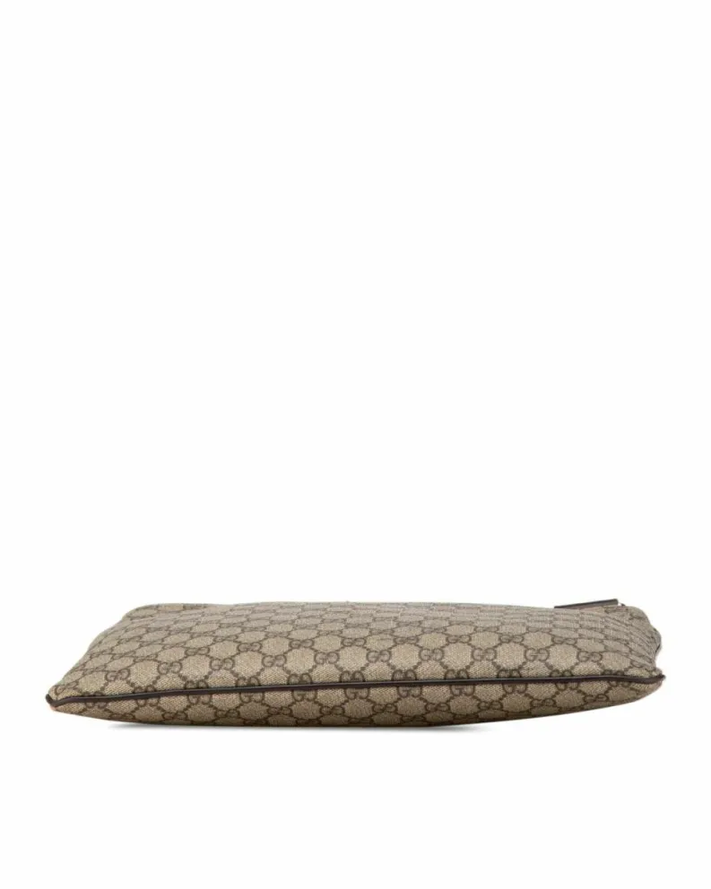 Cross-Body Bags*Gucci Preloved GG Supreme Coated Canvas Crossbody with Leather Trim Brown