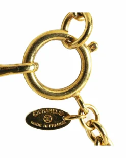 Necklaces*Chanel Preloved CC Pendant Necklace Gold