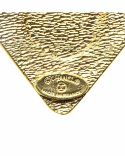 Necklaces*Chanel Preloved CC Pendant Necklace Gold