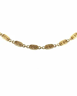 Necklaces*Dior Preloved Plated Chain Necklace with Clasp Closure Gold