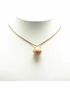 Necklaces*Chanel Preloved Plated Enamel Pendant Necklace Gold