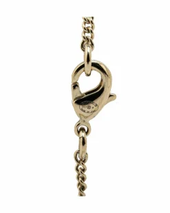 Necklaces*Chanel Preloved Plated Faux Pearl Pendant Necklace Gold