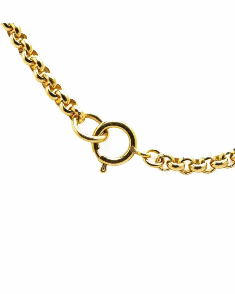 Necklaces*Chanel Preloved Plated Heart Pendant Necklace with Spring Ring Closure Gold