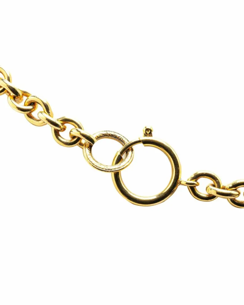 Necklaces*Chanel Preloved Plated Pendant Necklace with Chain and Spring Ring Gold