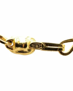 Necklaces*Chanel Preloved Plated Pendant Necklace with Hook Closure Gold