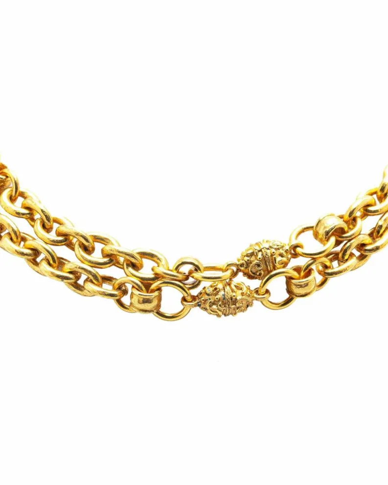 Necklaces*Chanel Preloved Plated Vintage Chain Necklace Gold