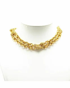 Necklaces*Chanel Preloved Plated Vintage Chain Necklace Gold