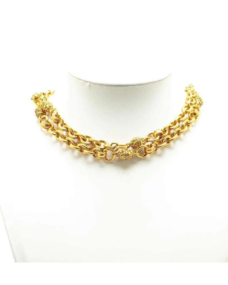 Necklaces*Chanel Preloved Plated Vintage Chain Necklace Gold