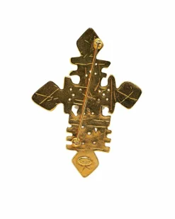 Necklaces*Chanel Preloved -Tone Cross Pendant Necklace Gold