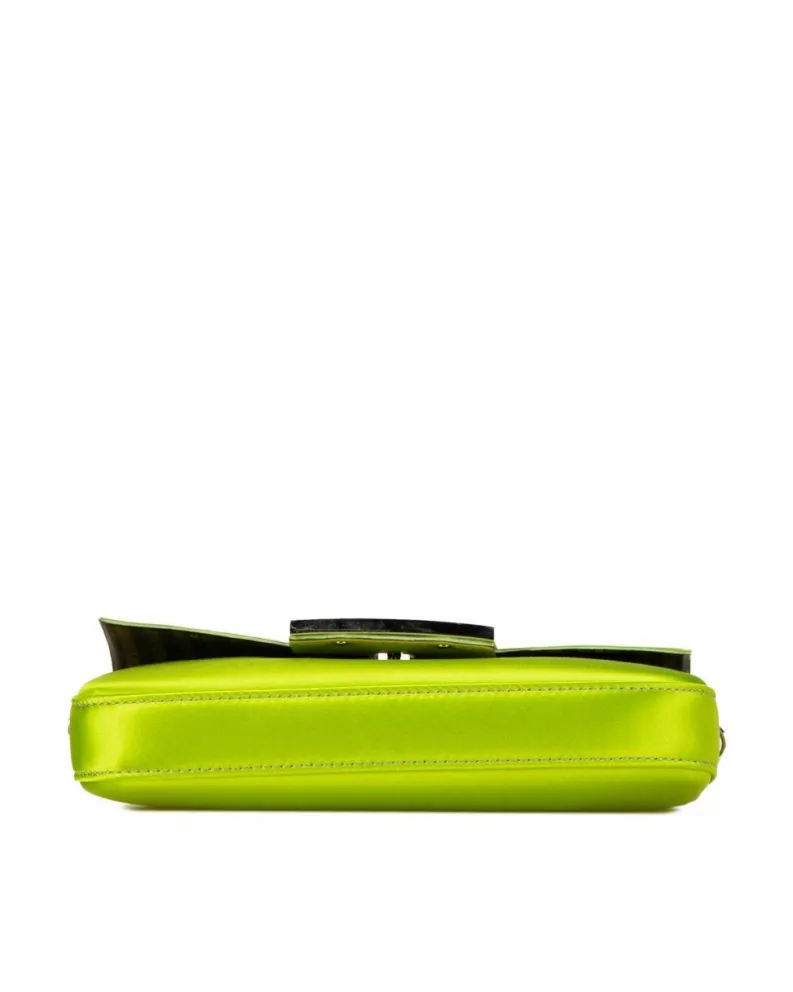 Shoulder Bags*Fendi Preloved graphy Mini Shoulder Bag in Lime Leather Green