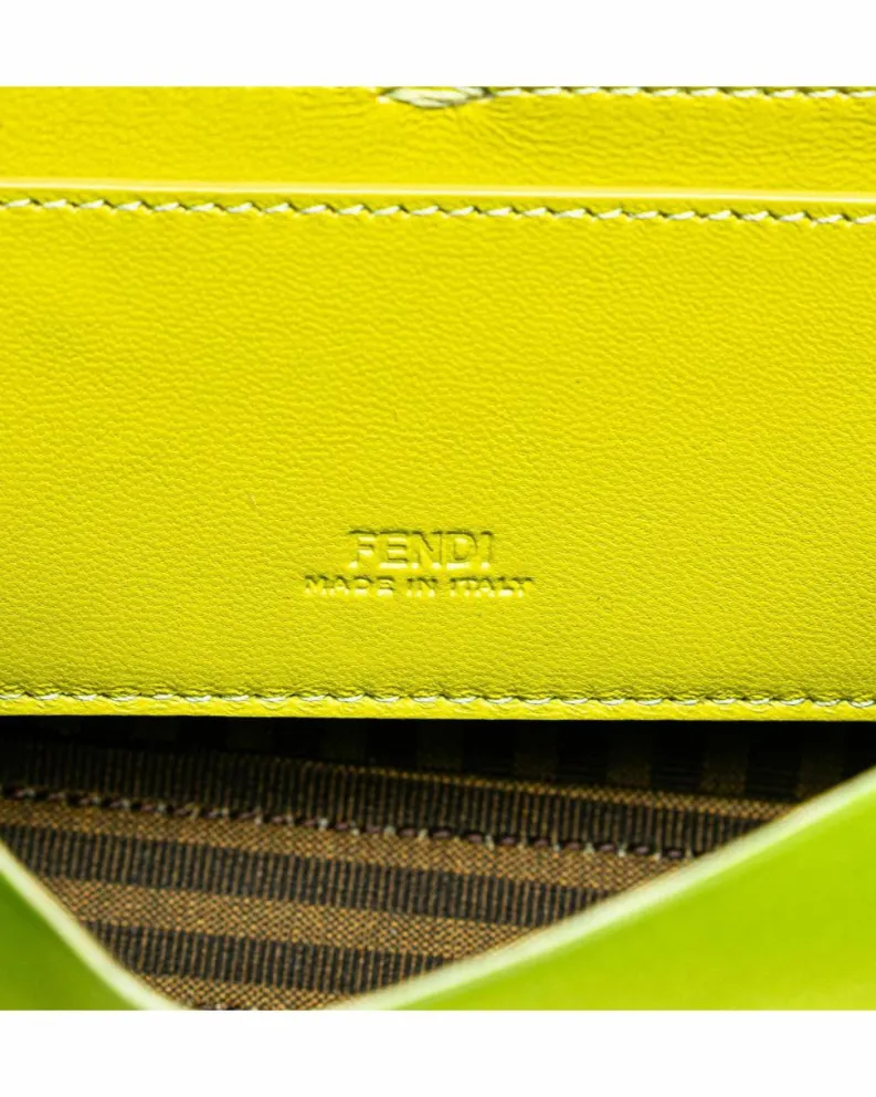 Shoulder Bags*Fendi Preloved graphy Mini Shoulder Bag in Lime Leather Green