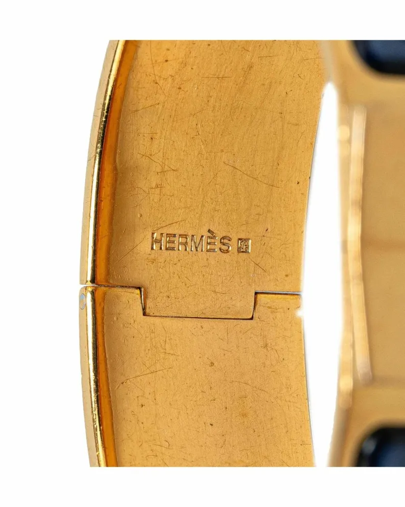 Bracelets*Hermes Preloved Herms Chaine d'Ancre Enamel Bracelet Blue